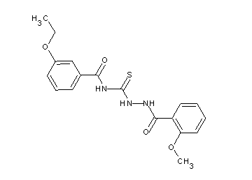 3-ethoxy-N-{[2-(2-methoxybenzoyl)hydrazino]carbonothioyl}benzamide - Click Image to Close