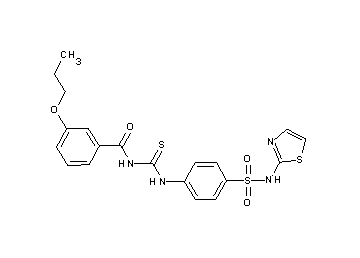 3-propoxy-N-[({4-[(1,3-thiazol-2-ylamino)sulfonyl]phenyl}amino)carbonothioyl]benzamide