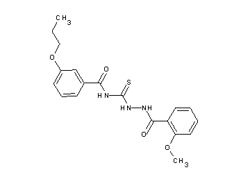 N-{[2-(2-methoxybenzoyl)hydrazino]carbonothioyl}-3-propoxybenzamide