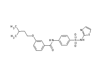 3-(3-methylbutoxy)-N-{4-[(1,3-thiazol-2-ylamino)sulfonyl]phenyl}benzamide