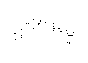3-(2-methoxyphenyl)-N-(4-{[(2-phenylethyl)amino]sulfonyl}phenyl)acrylamide