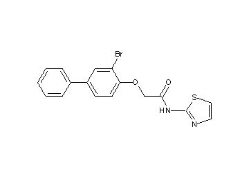 2-[(3-bromo-4-biphenylyl)oxy]-N-1,3-thiazol-2-ylacetamide