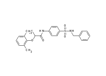 N-{4-[(benzylamino)sulfonyl]phenyl}-2-(2,6-dimethylphenoxy)propanamide