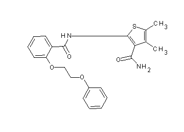 4,5-dimethyl-2-{[2-(2-phenoxyethoxy)benzoyl]amino}-3-thiophenecarboxamide