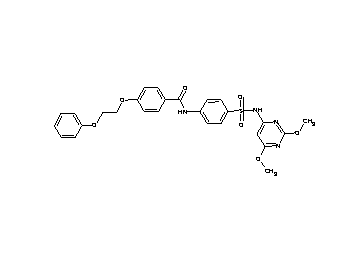 N-(4-{[(2,6-dimethoxy-4-pyrimidinyl)amino]sulfonyl}phenyl)-4-(2-phenoxyethoxy)benzamide