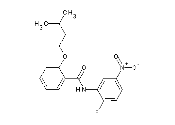 N-(2-fluoro-5-nitrophenyl)-2-(3-methylbutoxy)benzamide
