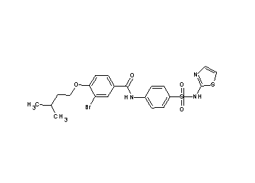 3-bromo-4-(3-methylbutoxy)-N-{4-[(1,3-thiazol-2-ylamino)sulfonyl]phenyl}benzamide