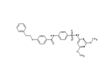 N-(4-{[(2,6-dimethoxy-4-pyrimidinyl)amino]sulfonyl}phenyl)-4-(2-phenylethoxy)benzamide