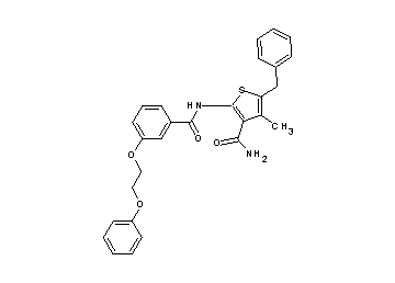5-benzyl-4-methyl-2-{[3-(2-phenoxyethoxy)benzoyl]amino}-3-thiophenecarboxamide