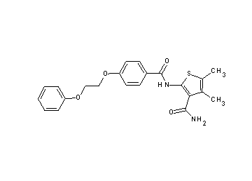 4,5-dimethyl-2-{[4-(2-phenoxyethoxy)benzoyl]amino}-3-thiophenecarboxamide