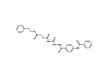 2-phenylethyl 4-[({2-[4-(benzoylamino)benzoyl]hydrazino}carbonothioyl)amino]-4-oxobutanoate - Click Image to Close