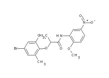 2-(4-bromo-2,6-dimethylphenoxy)-N-(2-methoxy-5-nitrophenyl)propanamide