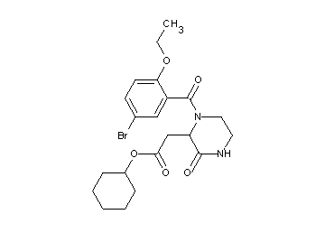 cyclohexyl [1-(5-bromo-2-ethoxybenzoyl)-3-oxo-2-piperazinyl]acetate