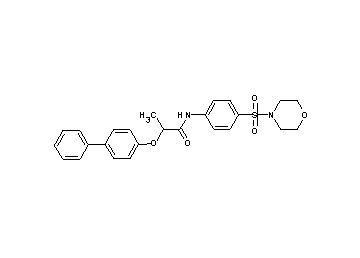 2-(4-biphenylyloxy)-N-[4-(4-morpholinylsulfonyl)phenyl]propanamide - Click Image to Close