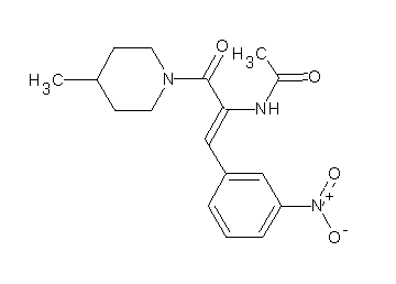 N-[1-[(4-methyl-1-piperidinyl)carbonyl]-2-(3-nitrophenyl)vinyl]acetamide