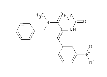 2-(acetylamino)-N-benzyl-N-methyl-3-(3-nitrophenyl)acrylamide 2-(acetylamino)-N-benzyl-N-methyl-3-(3-nitrophenyl)acrylamide