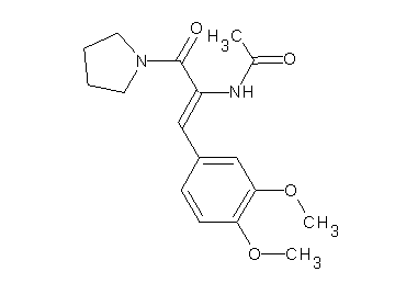 N-[2-(3,4-dimethoxyphenyl)-1-(1-pyrrolidinylcarbonyl)vinyl]acetamide