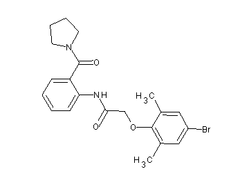 2-(4-bromo-2,6-dimethylphenoxy)-N-[2-(1-pyrrolidinylcarbonyl)phenyl]acetamide