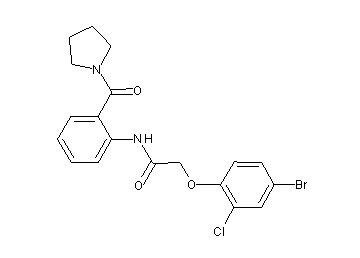 2-(4-bromo-2-chlorophenoxy)-N-[2-(1-pyrrolidinylcarbonyl)phenyl]acetamide