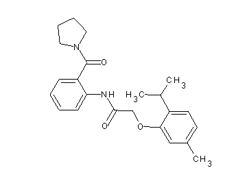 2-(2-isopropyl-5-methylphenoxy)-N-[2-(1-pyrrolidinylcarbonyl)phenyl]acetamide