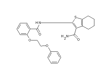 2-{[2-(2-phenoxyethoxy)benzoyl]amino}-4,5,6,7-tetrahydro-1-benzothiophene-3-carboxamide