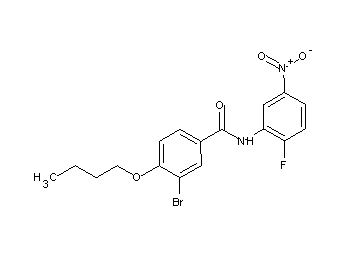 3-bromo-4-butoxy-N-(2-fluoro-5-nitrophenyl)benzamide