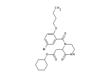 cyclohexyl [1-(5-bromo-2-butoxybenzoyl)-3-oxo-2-piperazinyl]acetate