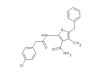 5-benzyl-2-{[(4-chlorophenyl)acetyl]amino}-4-methyl-3-thiophenecarboxamide
