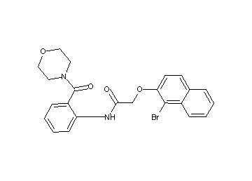 2-[(1-bromo-2-naphthyl)oxy]-N-[2-(4-morpholinylcarbonyl)phenyl]acetamide