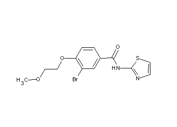 3-bromo-4-(2-methoxyethoxy)-N-1,3-thiazol-2-ylbenzamide