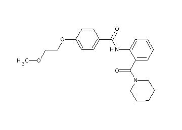 4-(2-methoxyethoxy)-N-[2-(1-piperidinylcarbonyl)phenyl]benzamide