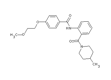 4-(2-methoxyethoxy)-N-{2-[(4-methyl-1-piperidinyl)carbonyl]phenyl}benzamide