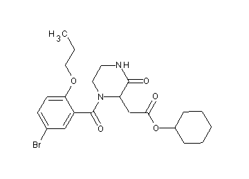 cyclohexyl [1-(5-bromo-2-propoxybenzoyl)-3-oxo-2-piperazinyl]acetate