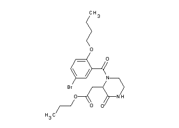propyl [1-(5-bromo-2-butoxybenzoyl)-3-oxo-2-piperazinyl]acetate