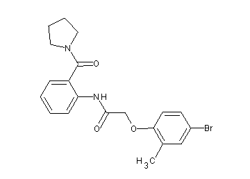 2-(4-bromo-2-methylphenoxy)-N-[2-(1-pyrrolidinylcarbonyl)phenyl]acetamide