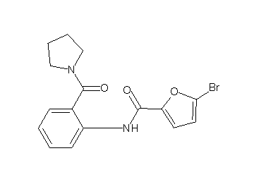 5-bromo-N-[2-(1-pyrrolidinylcarbonyl)phenyl]-2-furamide