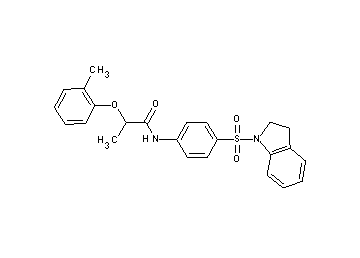 N-[4-(2,3-dihydro-1H-indol-1-ylsulfonyl)phenyl]-2-(2-methylphenoxy)propanamide