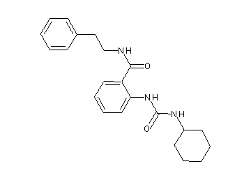 2-{[(cyclohexylamino)carbonyl]amino}-N-(2-phenylethyl)benzamide