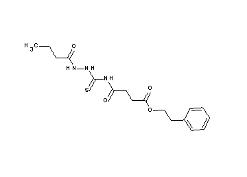 2-phenylethyl 4-{[(2-butyrylhydrazino)carbonothioyl]amino}-4-oxobutanoate