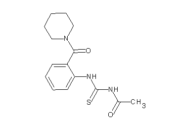 N-({[2-(1-piperidinylcarbonyl)phenyl]amino}carbonothioyl)acetamide
