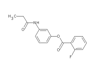 3-(propionylamino)phenyl 2-fluorobenzoate