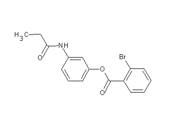 3-(propionylamino)phenyl 2-bromobenzoate