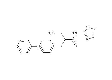 2-(4-biphenylyloxy)-N-1,3-thiazol-2-ylbutanamide - Click Image to Close