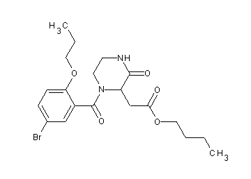 butyl [1-(5-bromo-2-propoxybenzoyl)-3-oxo-2-piperazinyl]acetate