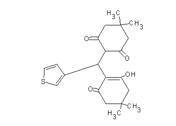 2-[(2-hydroxy-4,4-dimethyl-6-oxo-1-cyclohexen-1-yl)(3-thienyl)methyl]-5,5-dimethyl-1,3-cyclohexanedione