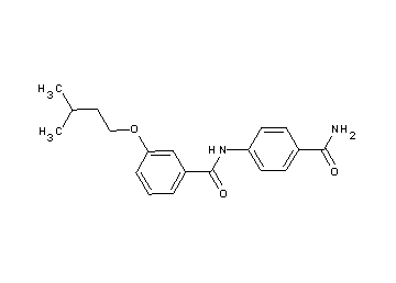 N-[4-(aminocarbonyl)phenyl]-3-(3-methylbutoxy)benzamide