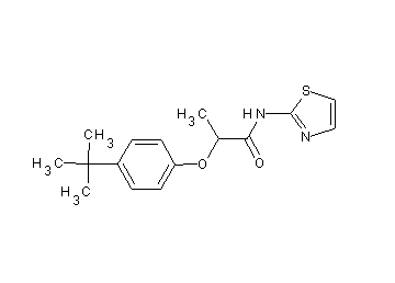 2-(4-tert-butylphenoxy)-N-1,3-thiazol-2-ylpropanamide