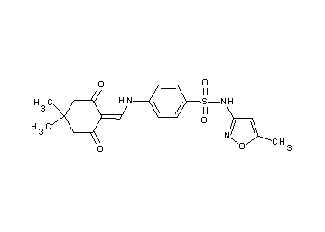 4-{[(4,4-dimethyl-2,6-dioxocyclohexylidene)methyl]amino}-N-(5-methyl-3-isoxazolyl)benzenesulfonamide - Click Image to Close