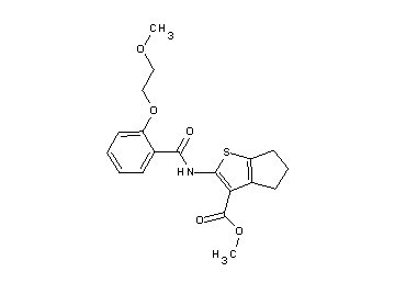 methyl 2-{[2-(2-methoxyethoxy)benzoyl]amino}-5,6-dihydro-4H-cyclopenta[b]thiophene-3-carboxylate