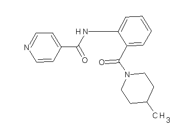 N-{2-[(4-methyl-1-piperidinyl)carbonyl]phenyl}isonicotinamide